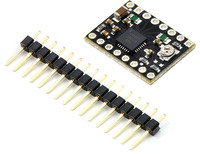 A4988 stepper motor driver carrier, Black Edition, with included hardware.