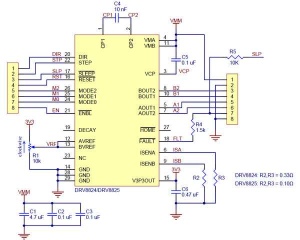 Pololu - DRV8825 Stepper Motor Driver Carrier, High Current