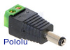 DC Barrel Plug to 2-Pin Terminal Block Adapter