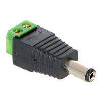 DC Barrel Plug to 2-Pin Terminal Block Adapter