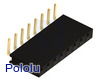 0.100" (2.54 mm) Female Header: 1x8-Pin, Right-Angle