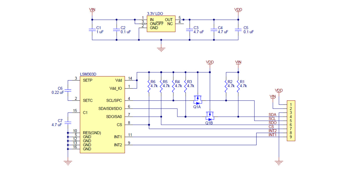 Pololu - LSM303D 3D Compass and Accelerometer Carrier with Voltage ...