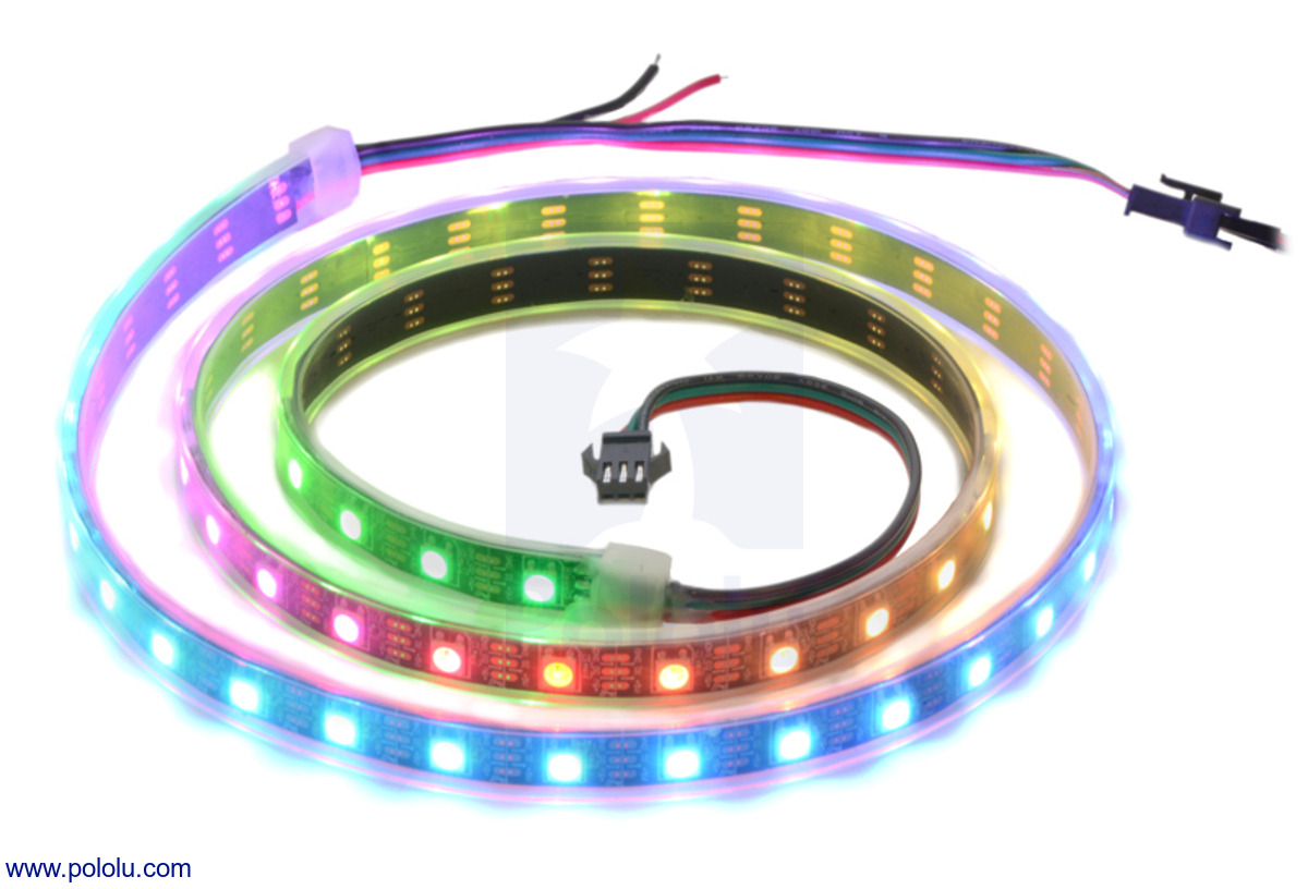 WS2812 RGB 30 LED Strip Light Individually Addressable (5V 5050 led, 1M)