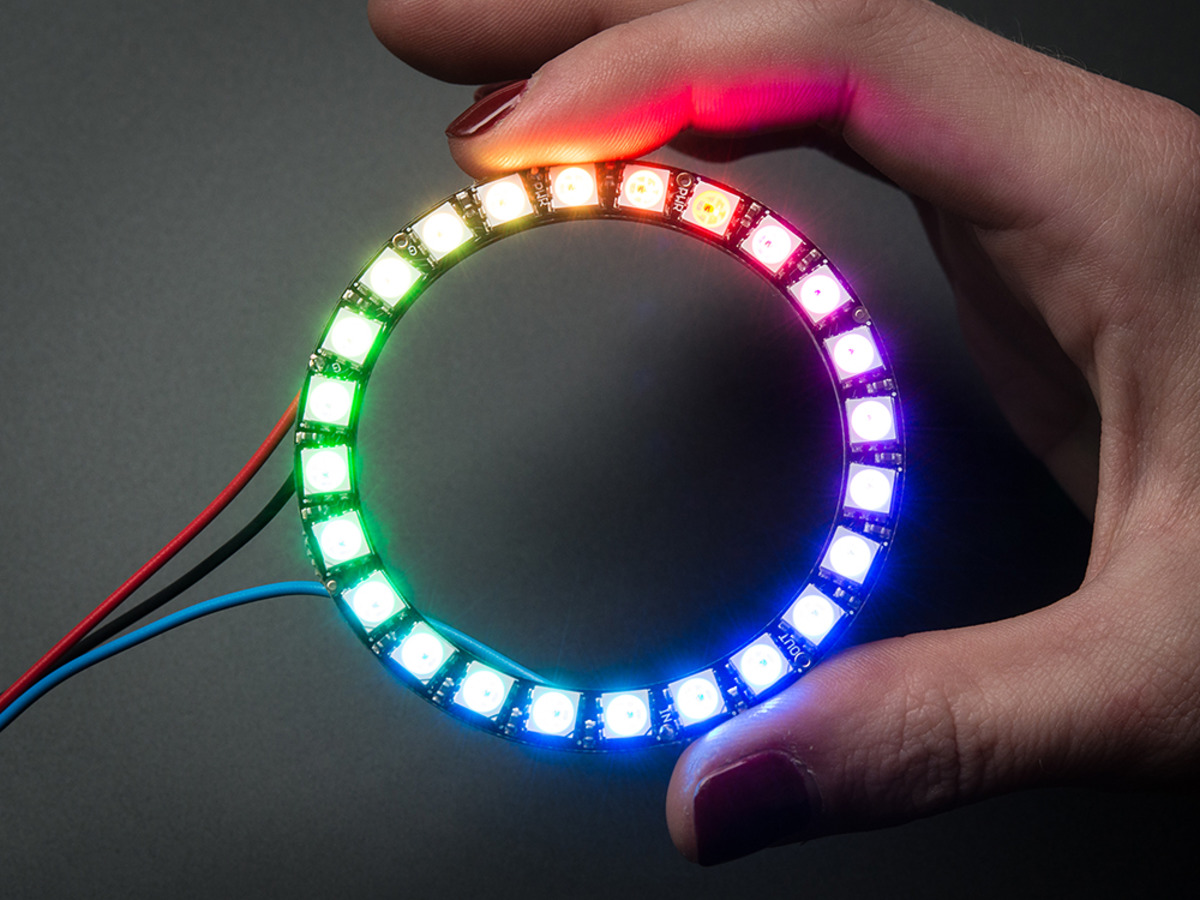 16 Bit Ws2812 5050 Rgb Led Built-in Full Color Driving Lights Circular Neo  Pixel Ring