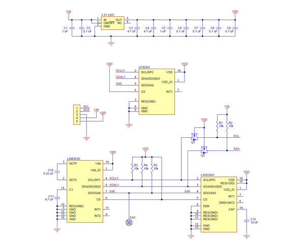 Pololu - AltIMU-10 v4 Gyro, Accelerometer, Compass, and Altimeter ...