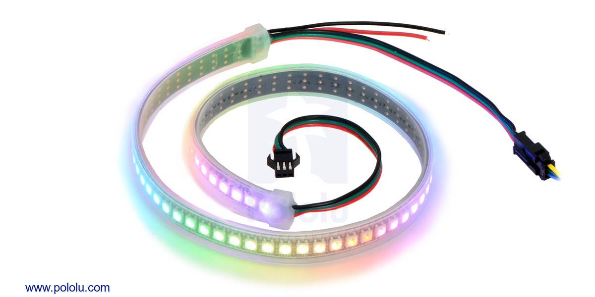 Pololu - Addressable High-Density RGB 72-LED Strip, 5V, 0.5m (SK6812)