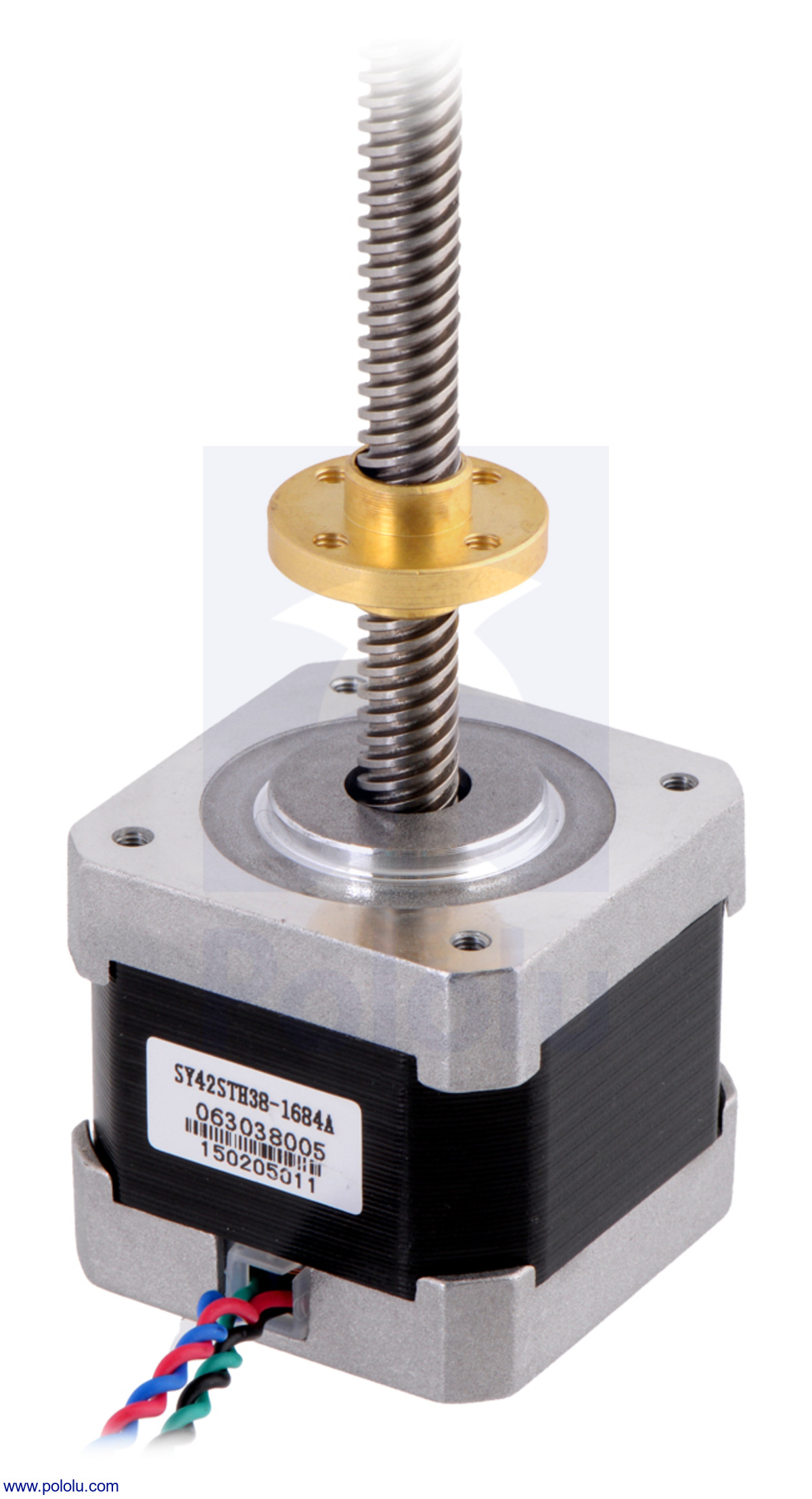 Mini 15mm 2-fase 4-Wire stepper motor 52mm stroke Long linear screw lead Shaft 