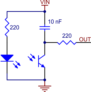 Pololu Schematic for Reflectance Sensor QTR-1RC