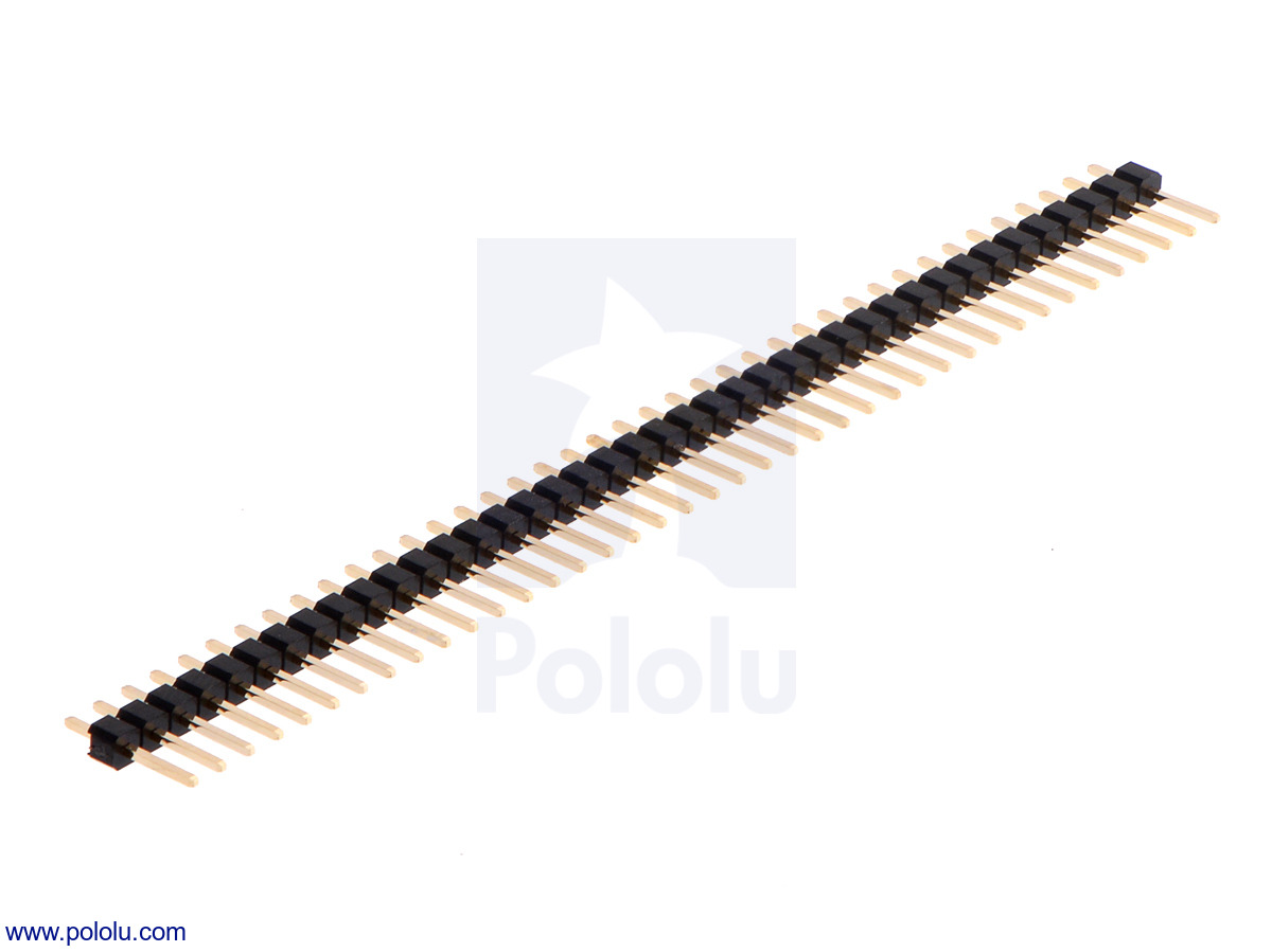 0.100 (2.54 mm) Breakaway Male Header: 1×40-Pin, Straight, Black