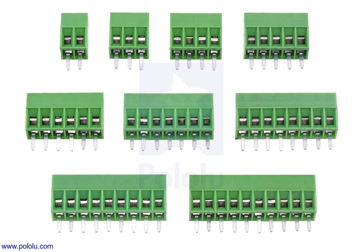 Pololu - 0.1″ (2.54 mm) Screw Terminal Blocks