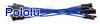 Premium Jumper Wire 10-Pack M-F 3" Blue