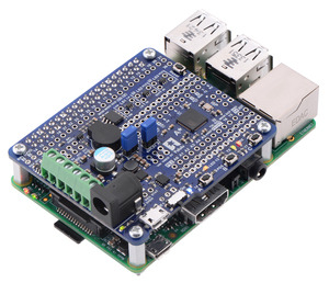 A-Star 32U4 Robot Controller LV with Raspberry Pi Bridge on a Raspberry Pi Model B+.