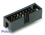 Shrouded Box Header: 2×8-Pin, 0.100" (2.54 mm) Male