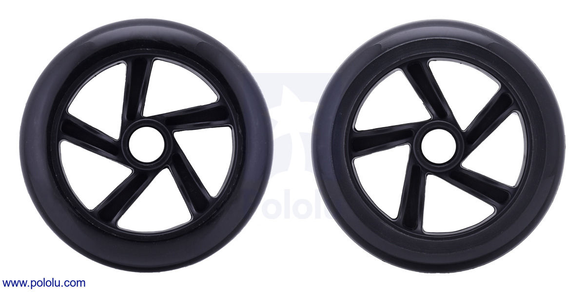 Roue Scooter noire 144x29 mm 3281 Pololu - Roues