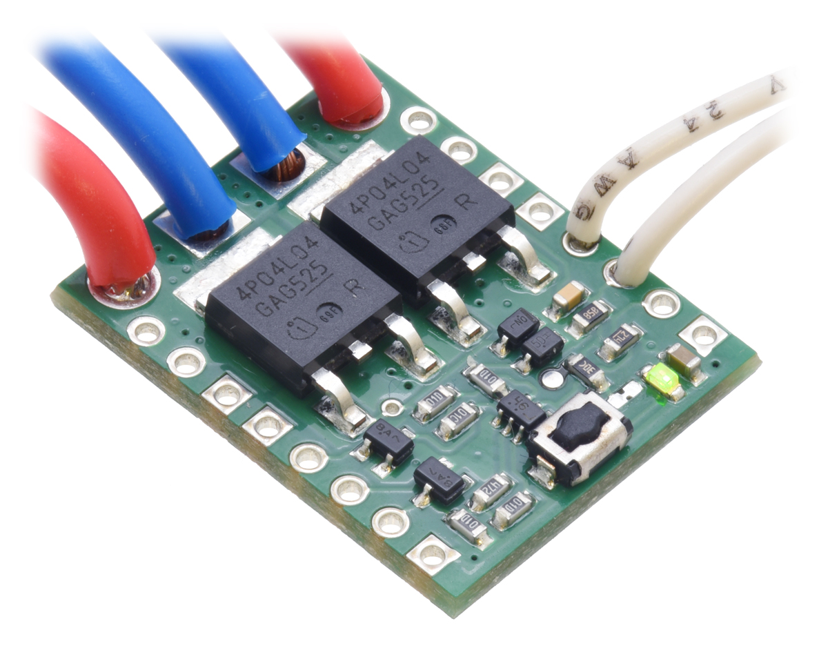 Pololu Mini MOSFET Pushbutton Electronic Power Switch SV, 4A 4.5
