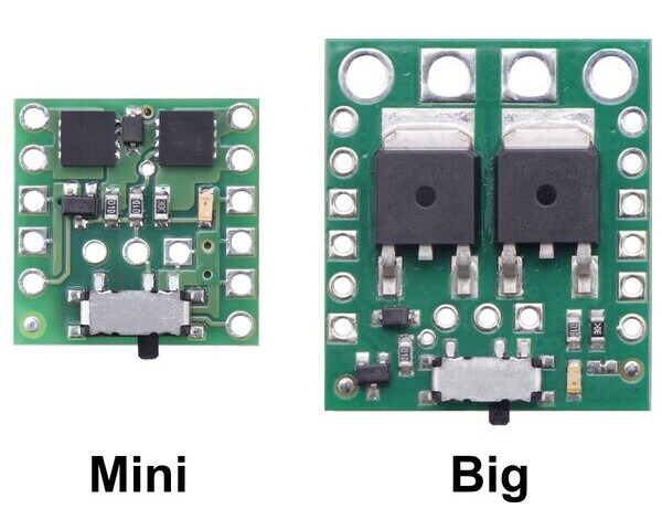 Mini MOSFET Slide Switch With Reverse Voltage Protection, LV Pololu 28