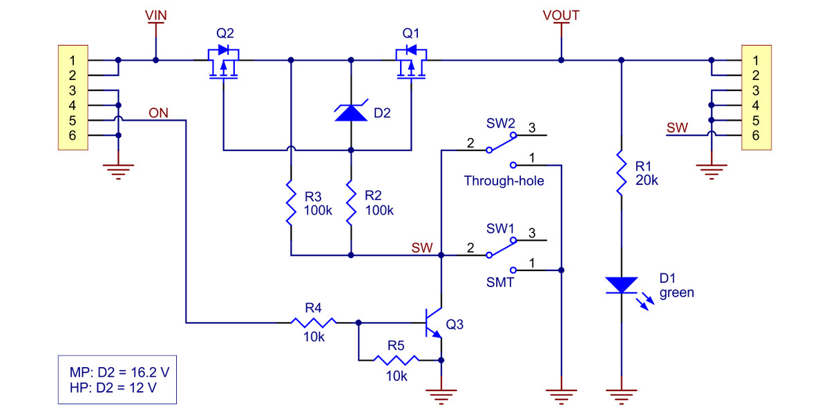 Electromechanical :: Switches :: Switch Modules/ Breakout boards ::  2815-POLOLU Big MOSFET Slide Switch with Reverse Voltage Protection, HP