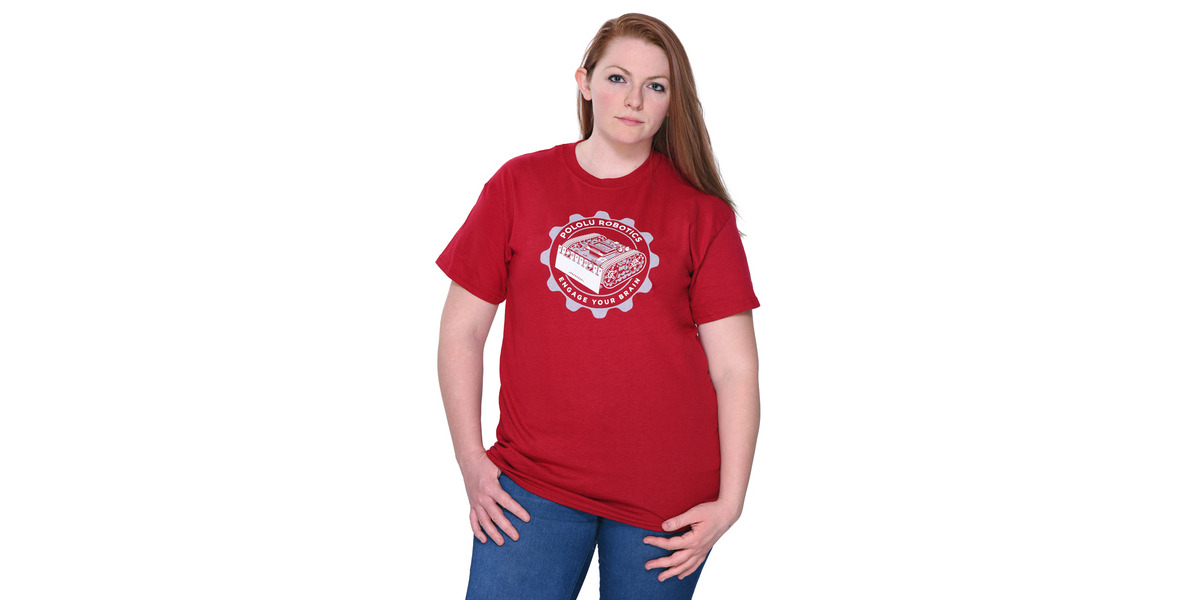 Pololu Zumo T-Shirt: Cardinal Red, Youth XS