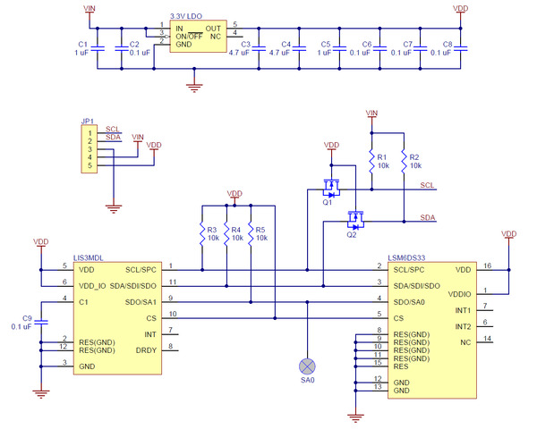 Pololu - MinIMU-9 v5 Gyro, Accelerometer, and Compass (LSM6DS33 and ...