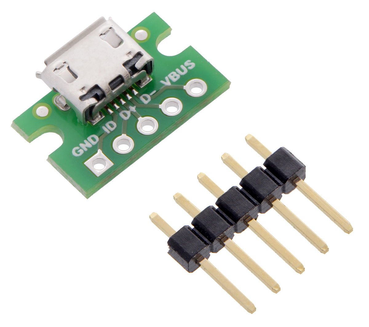 Mark arbejdsløshed hjælper Pololu - USB Micro-B Connector Breakout Board