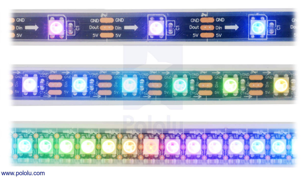 Details about   5V WS2812B 5050 RGB LED Strip 5M 150 300 Leds 144 60LED/M Individual Addressable