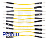 Premium Jumper Wire 10-Pack M-M 2" Yellow