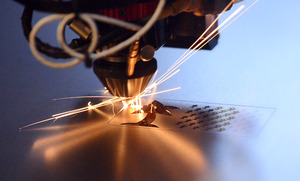 Custom laser cutting of stainless steel.