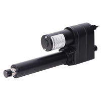 Glideforce LACT6-1000BPL Industrial-Duty Linear Actuator with Ball Screw Drive and Feedback: 450kgf, 6" Stroke (4.8" Usable), 0.66"/s, 12V