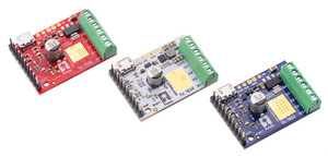 Tic T500, T834, and T825 USB Multi-Interface Stepper Motor Controllers.