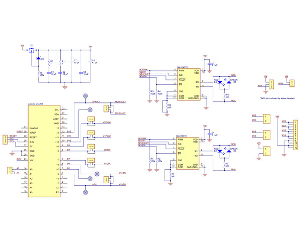 Dual MAX14870 Motor Driver Shield for Arduino – Amicus Engineering