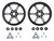 Pololu多轮毂车轮w/插入3mm和4mm轴- 80×10mm，黑色，2-PackgydF4y2Ba