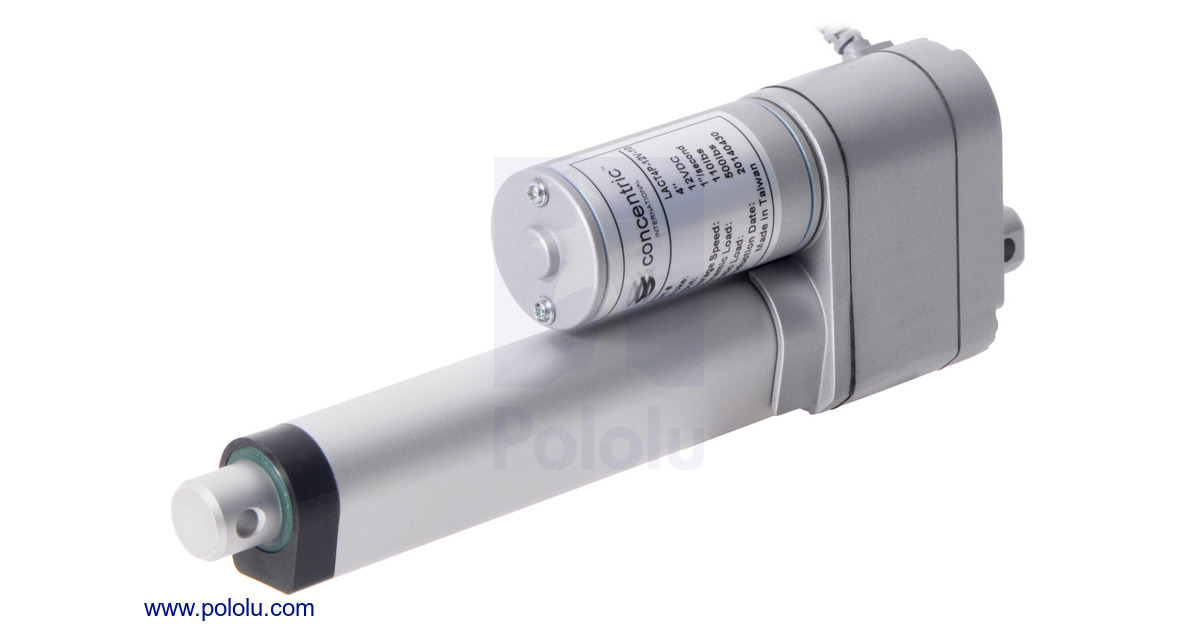 Pololu - Glideforce LACT4P-12V-20 Light-Duty Linear Actuator with
