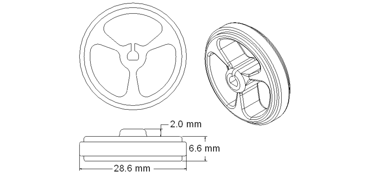 for 1 diagram the with  diagram Pololu Hub Pololu dimensions Wheel  of