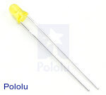 T1 (3mm) Yellow LED with Yellow Diffused Lens