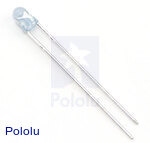 T1 (3mm) Blue LED with Light Blue Diffused Lens