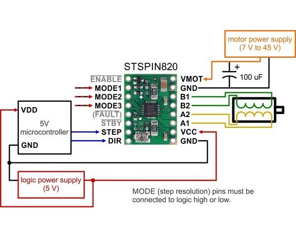 Pololu - STSPIN820 Stepper Motor Driver Carrier