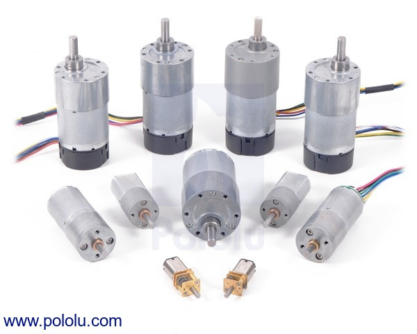 Pololu - 150:1 Metal Gearmotor 37Dx73L mm 12V with 64 CPR Encoder (Helical  Pinion)