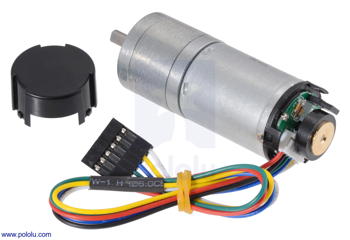 4.4:1 Metal Gearmotor 25Dx63L mm HP 12V with 48 CPR Encoder