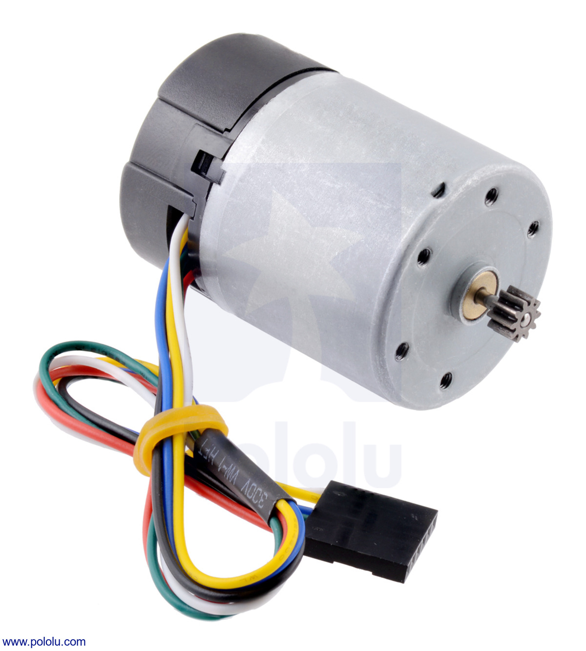 12V Motor with 64 CPR Encoder for 37D mm Metal Gearmotors (No Gearbox, Spur  Pinion)